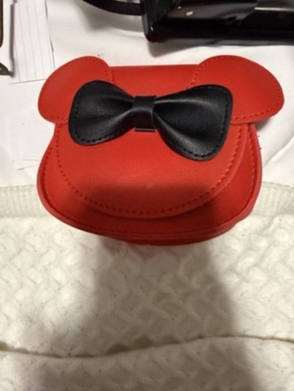 Red patent Mickey Ears Shaped Mini purse Mickey Minnie Disney